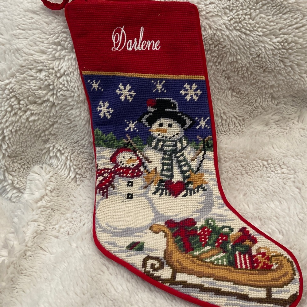 Festive Snowman Christmas Stocking
